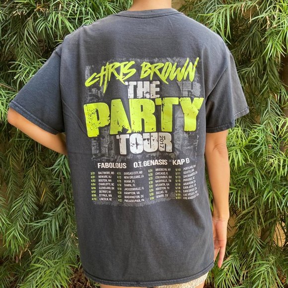 Chris Brown The Party Tour Concert T-shirt Size L - Picture 3 of 4